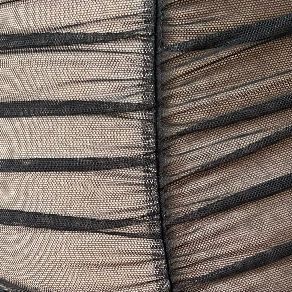 Victoria’s Secret Black Nude Sheer Mesh Nylon Lace Lingerie Bustier Teddy 34B - Picture 7 of 16